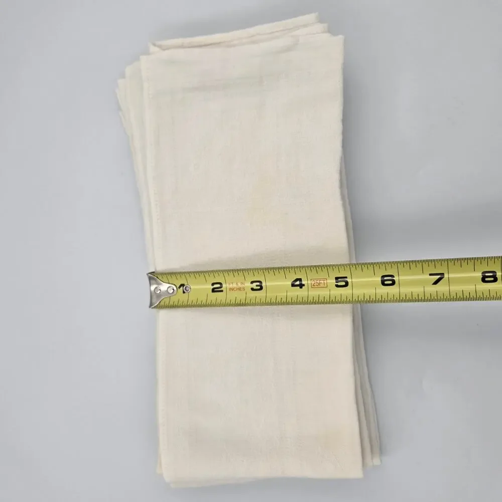 Lot of 4 Off-White Cotton or Cotton Blend Cloth Napkins w/ Subtle Woven Texture
